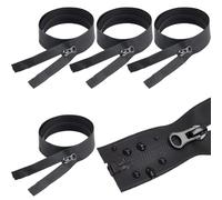 GORGECRAFT 5pz Cremalleras Impermeables de 62cm Negro N.°5 de Nailon con Separador de Bobinas Y Tirador de Cremallera Herramientas de Costura A Medida Ropa Chaquetas Bolsos Equipaje Abrigos de Plumas