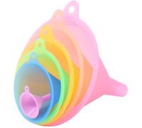 GORGECRAFT 6 juego de Embudos de Plástico de 6 tamaños Embudos Rellenables para Cosméticos Embudos Pequeños Medianos Y Grandes Embudos Multiusos de Plástico para Llenar Botellas Pequeñas O Recipientes