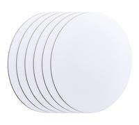 GORGECRAFT 6 Lienzo Redondo de 20cm Blanco con Forma de Círculo Plano Estirado E Imprimado para Decoración Mini Paneles para Pintura Al Óleo Acrílica Manualidades Pintores.