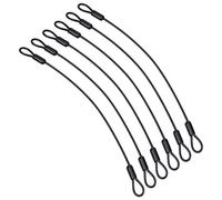 GORGECRAFT 6 paquete de Cuerda de Alambre de Acero Inoxidable, Cable de Amarre, Correa de Seguridad, Cable de Seguridad de Hierro con Extremos de Doble Bucle, Cable de Seguridad de Plástico Recubierto