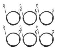 GORGECRAFT 6 Pieza de 1 m de Cable de Acero Inoxidable Negro Cable de Seguridad para Equipaje Cadena de Eslabones de Metal Cable Trenzado Recubierto de Acero con Revestimiento de Plástico para Etique