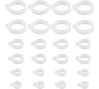 GORGECRAFT 60pz 3 tamaños Anillos de Goma de Silicona Antipérdida Soporte de Banda Ajustable Estuches Multiusos Collar Cordón Reemplazo Colgante Kit de Transporte para Bolígrafos Llaveros 8/13/20mm