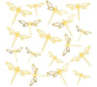 GORGECRAFT 60pz 3 tamaños Calcomanías de Pared de Libélulas 3D de Papel Dorado Decoración de Pared de Libélulas Arte de Jardín Decoración Colgante para Vallas de Interior Y Exterior Guardería Hogar