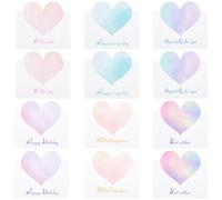 GORGECRAFT 60pz 6 Estilos de Tarjetas de Felicitación con Forma de Corazón Diseño de Amor para Escribir Cartas Papelería Feliz Día Todos los Días los Mejores Deseos Día de San Valentín Regalo