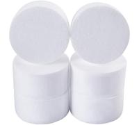 GORGECRAFT 6pz Discos de Espuma Blanca de 10cm Círculos de Espuma de Poliestireno Redondos Esculturas Artesanales Centros de Mesa Modelos de Decoraciones para Fiestas Pasteles Piruletas Proyectos