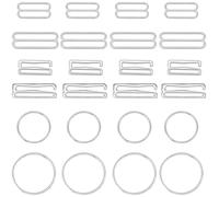 GORGECRAFT 72pz 6 Estilos Ganchos para Correa de Sujetador Aleación de Metal Traje de Baño Tops Clips Reemplazo Lencería Correa de Ajuste Diapositivas Cierre de Hardware para Traje de Baño 18mm/24mm