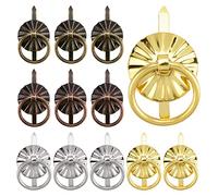 GORGECRAFT 80PCS 4 Colores Metal Brad Fasteners con Pull Rings Mini Brad Paper Fasteners Marcador Manija Cajón para DIY Artesanía Decoración Accesorios