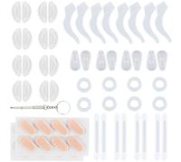 GORGECRAFT 93 retenedores de Gafas 8 Pares de Almohadillas Adhesivas Antideslizantes para la Nariz 4 Pares de Empuñaduras Redondas para Las Orejas 4 Pares de Soportes de Ganchos para Las Orejas