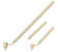 GORGECRAFT Aplicador de Pintura de Precisión de 0.4mm con Punta Inclinada para Retoques Y Líneas Finas. Fabricado En Aluminio Dorado. Ideal para Dibujar Líneas Y Reparar Arañazos Y Desconchones.