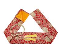 GORGECRAFT Bolsa de 135cm con Bonito Patrón para Espadas con Borlas Doradas Funda de Seda Roja para Espadas Samuráis Funda para Espada Ninja Funda para Katana para Cosplay Fiesta de Halloween.