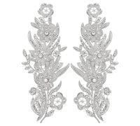 GORGECRAFT Bordado Coche B1 Encaje Pasta Flor Apliques Parches Hierro En Prenda Accesorios Bias Tape Maker Juego de Herramientas para Vestido de Noche Tocado Puños, Plata