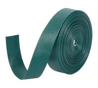 GORGECRAFT Cinta de Cuero para Recortar 5mx20mmx1mm Correa de Cuero Sintético Tiras de Cuero Plegables Textura de Piel de Cordero Cordón de Cuero Plano para Pulseras Fabricación de Joyas Verde Oscuro