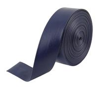 GORGECRAFT Cinta de Cuero Sintético 5m*30mm*1mm Tiras de Cuero Plegables con Textura de Piel de Cordero Sintética Azul Medianoche Correas de Cuero Sintético Hilo Trenzado para Pulseras Llaveros