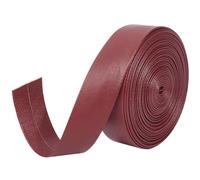 GORGECRAFT Cinta de Cuero Sintético 5mx25mmx1mm Tiras de Cuero Plegables Cordón de Cuero Plano con Textura de Piel de Cordero Correa de Cuero Sintético Suave para Cinturones Pulseras Rojo Oscuro