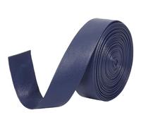GORGECRAFT Cinta de Cuero Sintético 5mx25mmx1mm Tiras de Cuero Plegables Cordón de Cuero Plano con Textura de Piel de Cordero Cinta de Cuero Sintético de PU Cordón para Joyas Azul Marino
