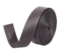 GORGECRAFT Cinta de Cuero Sintético 5mx25mmx1mm Tiras de Cuero Plegables Cordón de Cuero Plano Textura de Piel de Cordero Correa de Cuero Sintético de PU para Manualidades Cinturones Coco Marrón
