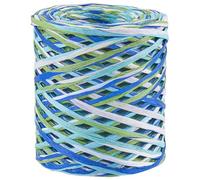 GORGECRAFT Cinta de Papel de Rafia de 200 m Rollos de Hilo de Papel para Envolver Regalos Serie Azul Cuerda de Rafia de Colores para Manualidades Ramos de Floristería Festivales de Navidad Y Vacacione