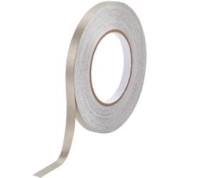 GORGECRAFT Cinta de Tela de Faraday de 50m*10mm Cinta Adhesiva de Tela de Fibra de Vidrio Conductora Doble para Blindaje EMI Bloqueo de RF Cable LCD para Computadora Portátil Envoltura Cables Crema
