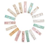 GORGECRAFT Cinta elástica plegable de 9 estilos para coser sólida, cinta elástica de elastano para prendas de vestir (1,5 cm de ancho)