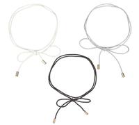 GORGECRAFT Cinturón Trenzado de Cuerda de 3 Colores de Piel Sintética Estilo Bohemio Vintage Fino Tejido Decorativo con Extremos de Aleación Dorada para Vestido de Mujer Color Negro Blanco Y Gris.