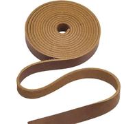 GORGECRAFT Cordón de Cuero Genuino Plano de 2m Tiras de Cuero Crazy Horse de 12.5mm*1.8mm Correa de Cuero de Vaca de Grano Completo Cordón de Piel de Ganado Curtido para Cinturones Saddle Brown