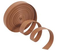 GORGECRAFT Cordón de Cuero Plano 5mx15mmx1mm Cuerda de Cuero de Grano de Lichi Correa de Cuero PU de Doble Cara de Perú Tiras de Cuero Plegables para Manualidades Collares Herramientas de Taller
