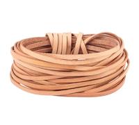 GORGECRAFT Cordón de Cuero Plano de 5 m X 3mm Tiras de Cuero Vacuno Tiras de Cuero Genuino Hilo de Cuero de 1mm de Grosor Cuerda Trenzada PeachPuff para Manualidades Pulseras Collares Y Bisutería.