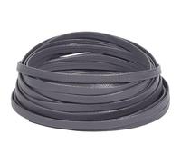 GORGECRAFT Cordón de Cuero Plano Plegable 5mx5mmx1mm Correas de Cuero de Cordero de Doble Cara Tiras de Cuero con Patrón de Lichi Suave Cuerda de Cuero de PU para Hacer Manualidades Y Joyas Gris