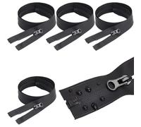 GORGECRAFT Cremalleras Separadoras Impermeables de 5cm X 90mm de Nailon Negro N.° 32 Resistentes Moldeadas En Bobina de Repuesto Costura con Tiradores Manualidades Abrigos Chaquetas Bolsos Ropa Otros