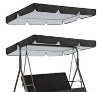 GORGECRAFT Cubierta de Repuesto para Columpio de Jardín de 195x125cm Color Negro para Exteriores de 3 plazas con Cubierta Superior de Oxford 210D Y Protección UV para Muebles de Hamaca.