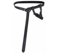 GORGECRAFT Funda para Cinturón de Espada de Piel Sintética Negra Estilo Medieval Retro Ajustable para Cintura Funda Protectora para Daga con Hebilla En el Hombro Y En la Espalda Disfraz de Cosplay