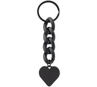 GORGECRAFT Llavero con Corazones Negros para Mujer Colgante de Aleación de Acrílico Gótico con Forma de Corazón Llavero Decorativo Dijes para Billetera Llaves Bolsos Carteras Colgantes