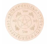 GORGECRAFT Patrón de Estrellas Tablero de Péndulo Tablero de Mensajes de Metafísica de Adivinación de Madera Tableros de Talla de Madera Adivinación Brujería Posavasos de Altar Ecológico, 149mm