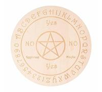 GORGECRAFT Patrón de Estrellas Tablero de Péndulo Tablero de Mensajes de Metafísica de Adivinación de Madera Tableros de Talla de Madera Adivinación Brujería Posavasos de Altar Ecológico, 149mm