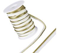 GORGECRAFT Ribete dorado de 20 metros con borde metálico de 12 mm de ancho, cinta al bies para coser ropa, cojines, lámparas, cortinas, decoración del hogar, tapicería