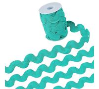 GORGECRAFT RIC Rac Ribbon 10 Yards Lake Blue Wave Costura Doblar Flecos Ribete Tejido Trenzado Tela Encaje para DIY Ropa Vestido Adorno Artesanía Flores Envoltura de Regalo Decoración