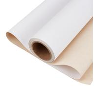 GORGECRAFT Rollo de Lienzo de Lino de 5 m 28cm de Ancho Tela Blanca Imprimación A Mano Textura Media Pintura Al Óleo Y Acrílica. Ideal para Artistas para Pintar para Manualidades para Decorar Fondos.