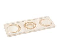 GORGECRAFT Soporte de Madera para Cartas de Tarot de 9.5x3.4x0.6 Pulgada Portavelas Patrón de Luna Y Nudos Tallado En Forma de Rectángulo Soporte de Exhibición para Herramientas de Adivinación