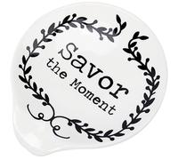 GORGECRAFT Soporte para Cucharas de Cerámica Savor The Moment Soporte para Tenedores Blanco Utensilios de Cocina Resistentes Al Calor Utensilios de Cocina Soporte para Utensilios para Cocina Estufa