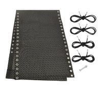 GORGECRAFT Tela de Repuesto para Tumbona de 43cm de Ancho Color Negro Marca Terslin. Incluye Kit de Reparación con Cuerdas Elásticas Y Tornillos para Sillas Reclinables de Jardín Playa Y Exteriores.