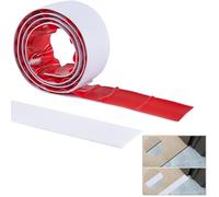GORGECRAFT Tira de Transición para Piso de 1.2m*5cm Autoadhesiva de PVC para Cubrir Bordes para Pisos Laminados Divisores Planos para Cubrir Espacios para Unir Espacios Alfombras Umbrales Blanco