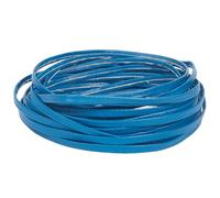 GORGECRAFT Tiras de Cuero 5mx5mmx1mm Cordón de Cuero Plegable Plano de Doble Cara Cuerda de Cuero de Grano de Lichi Correa de Cuero de Piel de Cordero Adorno de Cuero de PU Brillante