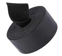 GORGECRAFT Tiras de Cuero de Búfalo de Imitación de Grano Negro Mate de 2 m X 25 mm Correa de Cuero Plana Rollo de Cuero de Un Solo Lado Cordón de Cuero Sintético para Joyería Pulseras Collares Cintas