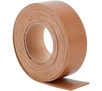 GORGECRAFT Tiras de Cuero de Doble Cara de 25 mm X 2 m Patrón de Lichi de Chocolate Cordón de Cuero Plano Correa de Cuero de Imitación de 1.7 mm de Grosor para Fabricación de Joyas Envolver Regalos