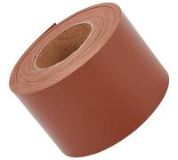 GORGECRAFT Tiras de Cuero de Doble Cara de 5cm de Ancho Cordón de Cuero Plano con Patrón de Lichi de 200 cm de Largo Correa de Cuero de Imitación de 1.7mm de Grosor para Manualidades Saddle Brown