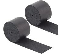 GORGECRAFT Tiras de Cuero Genuino de 9-10m*21mm Textura de Piel de Cordero Cordón de Cuero Plano Piel de Oveja Suave de Grano Superior Negra para Manualidades de Costura Ribetes de Prendas Dobladillos