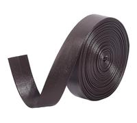 GORGECRAFT Tiras de Cuero Plegables 5mx20mmx1mm Cinta de Cuero Sintético Cordón de Cuero Plano Textura de Piel de Cordero Correa de Cuero Sintético para Costura Dobladillos Y Manualidades Coco Marrón