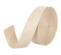 GORGECRAFT Tiras de Cuero Plegables 5mx25mmx1mm Cinta de Cuero Sintético Cordón de Cuero Plano Textura de Piel de Cordero Correa de Cuero Sintético para Costura Y Fabricación de Joyas Crema
