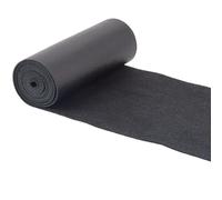 GORGECRAFT Tiras de Piel de Oveja de 9-10mX8cm Correa de Cuero Genuino de Grano Superior Suave de Piel de Cordero Cordón de Cuero Plano Negro para Manualidades Pulseras Fabricación de Joyas