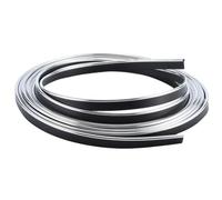 GORGECRAFT Tiras Interiores de Coche Blancas de 5m de PVC Universales Autoadhesivas Resistentes A Arañazos para Molduras Laterales de Carrocería Cromadas para Puertas Ventanas Salpicaderos Accesorios